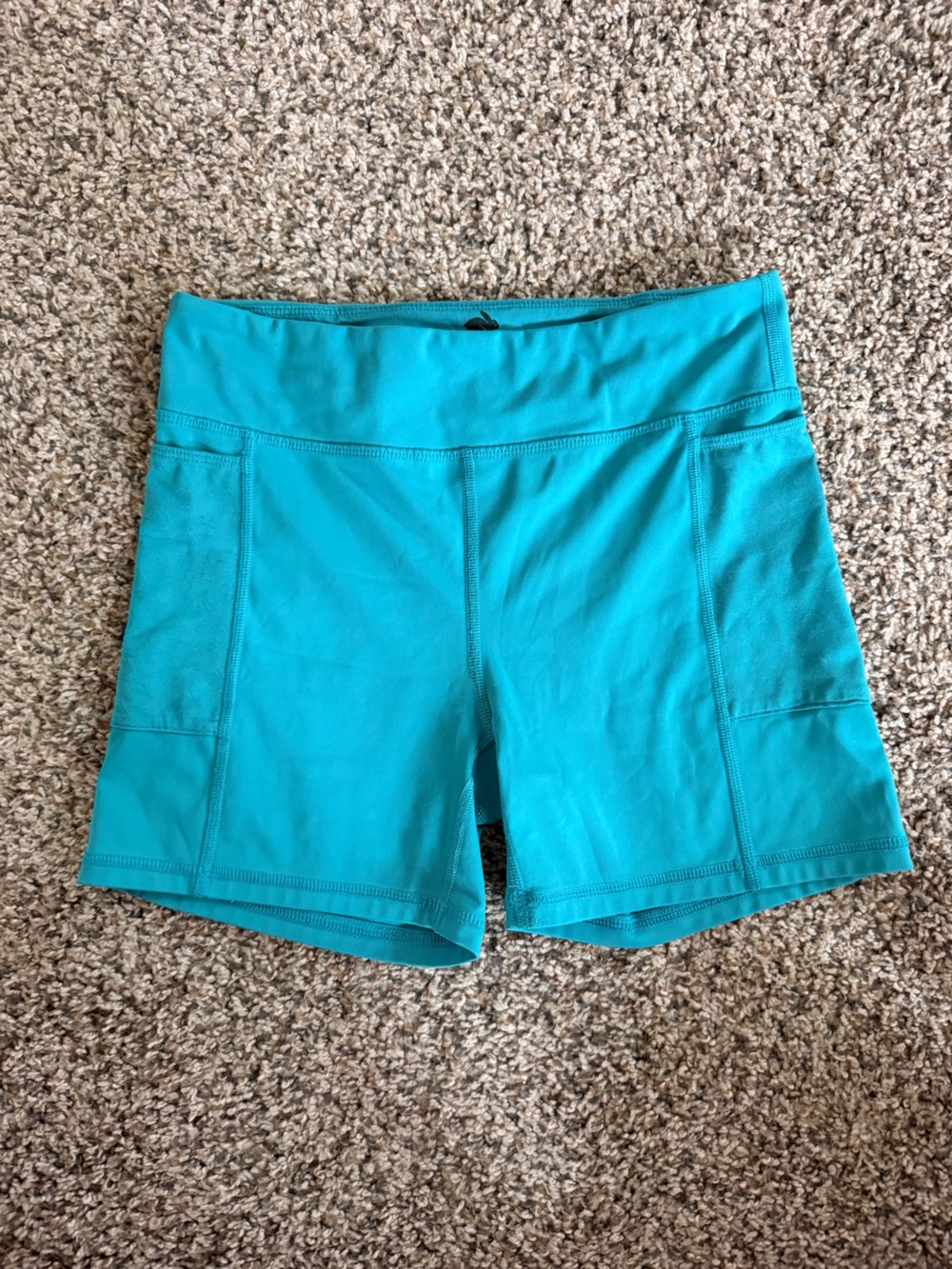 Women’s Athletic Shorts - Teal Performance Fit - Picture 2 of 2